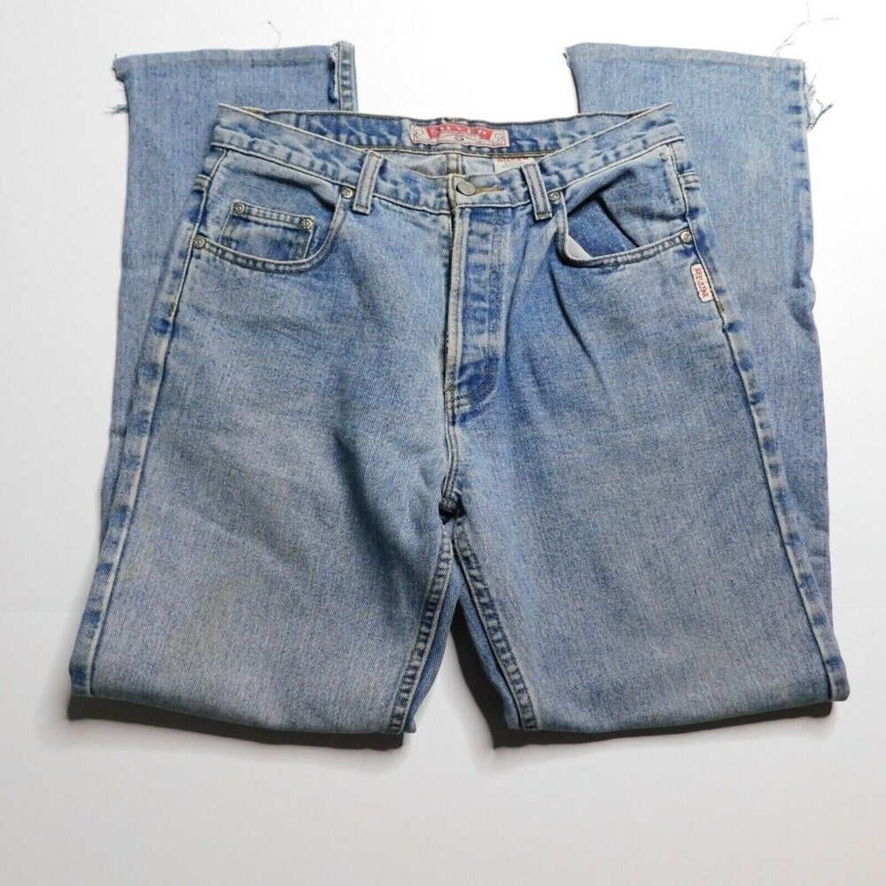 Silver Jeans‎ Red Star Womens Denim Size 32 Vintage Button Fly Straight Leg Mom